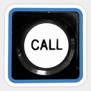 Retro Elevator Call Button, Press to Call Sticker